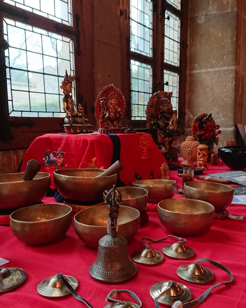 Exposition-vente d'artisanat himalayen